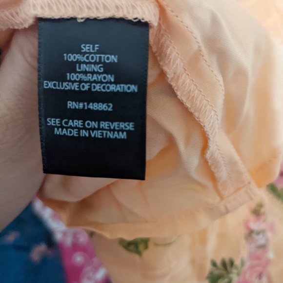 Torrid peach floral baby doll top 3/4 - Picture 7 of 8